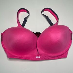 VSX Sport 36DDD Super Soft Sports Bra Neon Pink Mesh Support Band